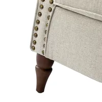 Light Gray Miriam Nailhead Trim Armchair