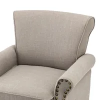 Dark Gray Miriam Nailhead Trim Armchair