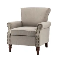 Dark Gray Miriam Nailhead Trim Armchair