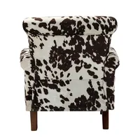 Brown Cow Print Upholstered Accent Chair