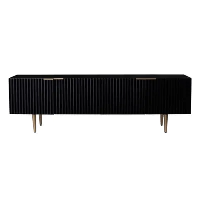 Golden Onyx Ribbed Side Console Table