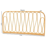 Natural Curved Rattan Wall Mounted Queen Headboard