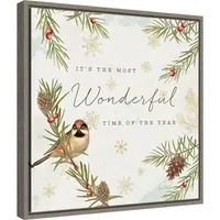 Most Wonderful Time of the Year Canvas Wall Plaque