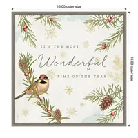 Most Wonderful Time of the Year Canvas Wall Plaque