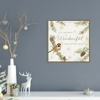 Most Wonderful Time of the Year Canvas Wall Plaque