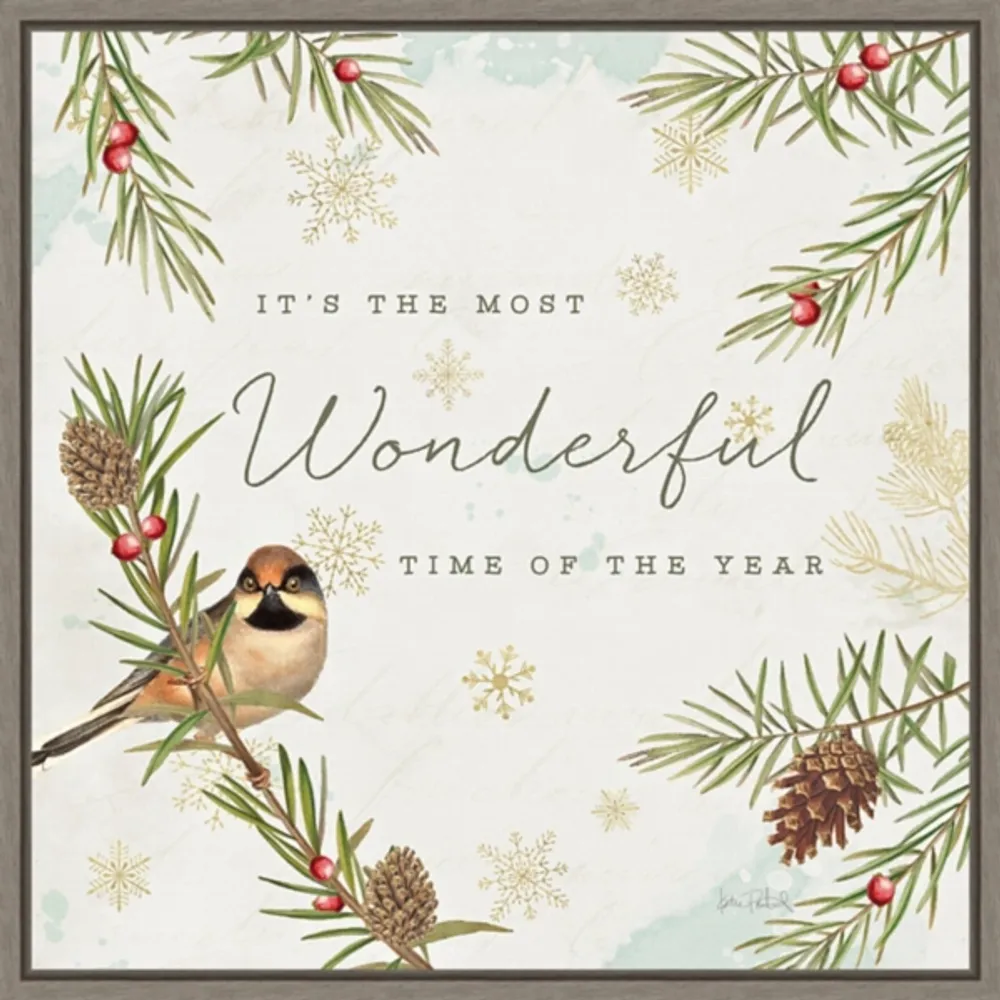 Most Wonderful Time of the Year Canvas Wall Plaque