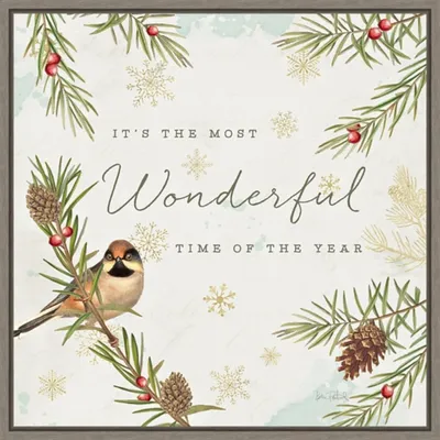 Most Wonderful Time of the Year Canvas Wall Plaque