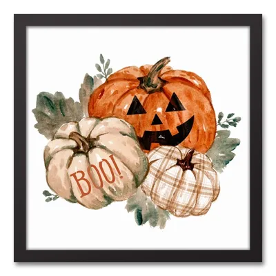 Spooky Chic Pumpkins Halloween Plaque