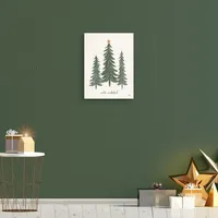 Winter Wonderland Christmas Trees Wall Art Print