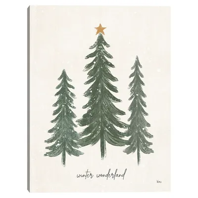 Winter Wonderland Christmas Trees Wall Art Print