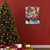 Toy Shop Display Window Christmas Canvas Art Print