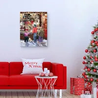 Toy Shop Display Window Christmas Canvas Art Print