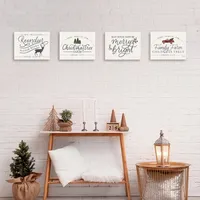 Holiday Cheer Canvas Art Prints, Set of 4