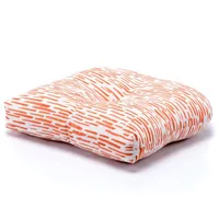 Orange Patterned Outdoor Chair Cushion