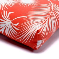 Orange Floral Outdoor Chair Cushion