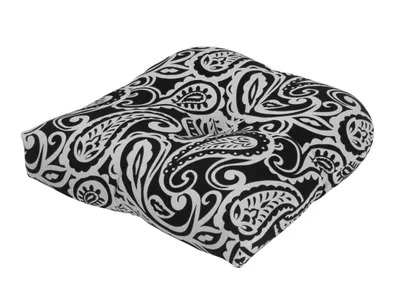 Onyx Paisley Vines Outdoor Chair Cushion