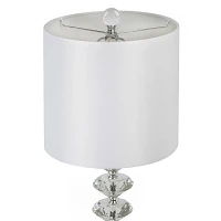 Clear Crystal Spindle Table Lamps, Set of 2