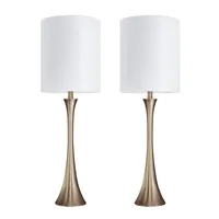 Gold Sparkle Shade Tapered Table Lamps, Set of 2