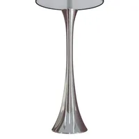 Silver and Black Tapered Table Lamps, Set of 2