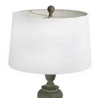 Gray Spindle Body Table Lamps, Set of 2