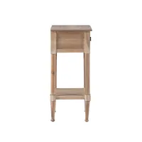 Natural Wood Coastal Compact Accent Table