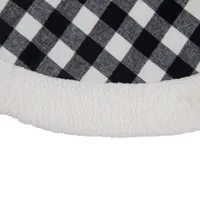 Black and White Buffalo Check Sherpa Tree Skirt