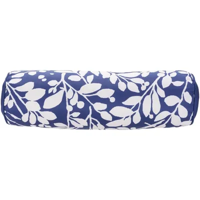 Royal Storm Leaves Round Outdoor Lumbar Pillow