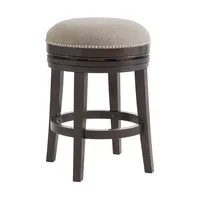 Brown Wood Backless Swivel 2-pc. Counter Stool Set