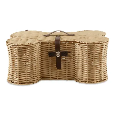 Natural Woven Bone Shaped Basket, 17 in.