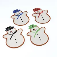 Assorted Snowman Christmas Plates, Set of 4