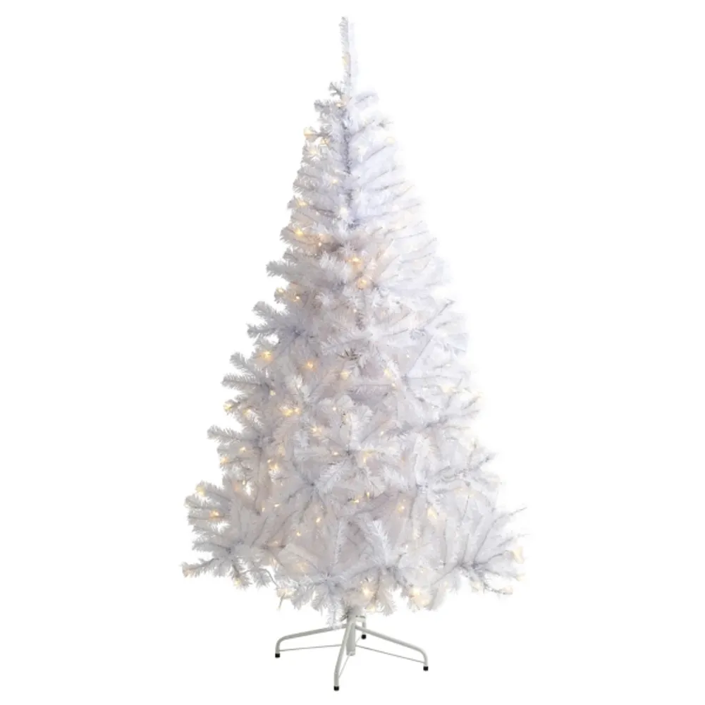 6 ft. Pre-Lit White Christmas Tree