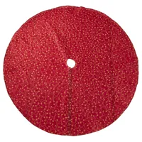 Red and Gold Emboidered Tree Skirt