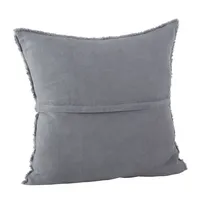 Dark Gray Fringed Edge Pillow