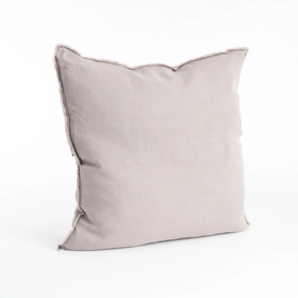 Beige Fringed Edge Pillow