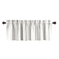 Gray and White Farmhouse Stripe Valance