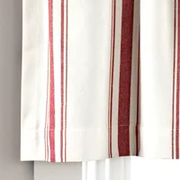 Red and White Farmhouse Stripe Valance
