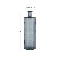 Aquamarine Tall Bottle Decorative Vase