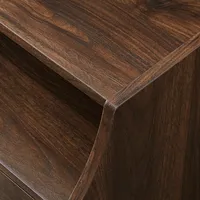 Warm Brown Curved Top Nightstand Table