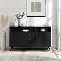 Midnight Mid-Century Modern Sideboard