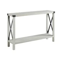 Gray Wood Farmhouse Console Table