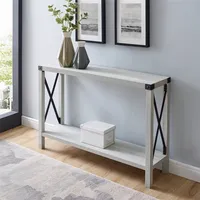 Gray Wood Farmhouse Console Table