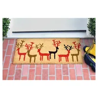 Outdoor Reindeer Outline Christmas Doormat