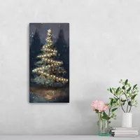 Lit Up Christmas Tree Canvas Art Print