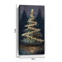 Lit Up Christmas Tree Canvas Art Print