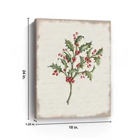 Christmas Holly Canvas Art Print