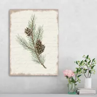 Christmas Pine and Cone Canvas Art Print