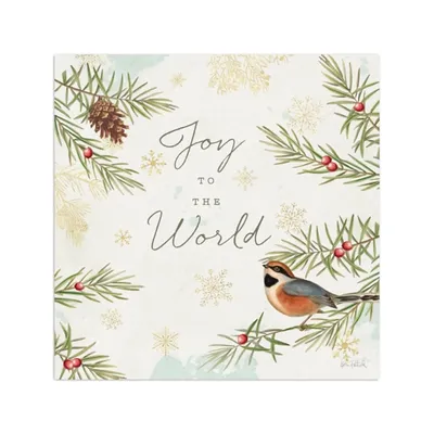 Joy to the World Christmas Canvas Wall Plaque