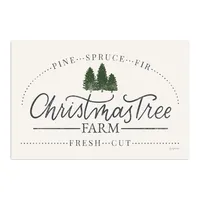 Snowy White Tree Farm Christmas Wall Plaque