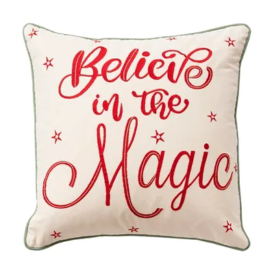Believe in the Magic Christmas Throw Pillow