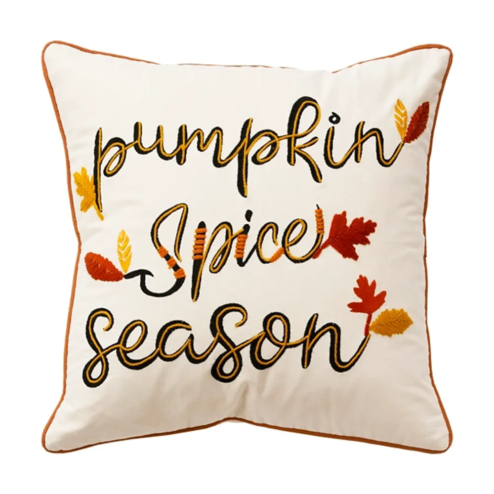Pumpkin Spice Season Harvest Throw Pillow